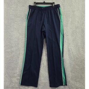 SB ACTIVE Women's Small Navy Blue Green Stripe Pull-on Activewear Track Pants